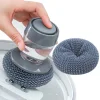 Soap Liquid Pot Scrubber with Dispenser Soap Liquid Pot Scrubber with Dispenser