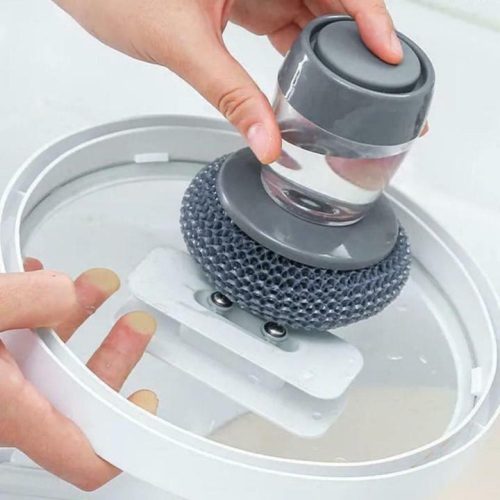 6f1dbe2cc1c3743d6e2cefaf33e3aa6b.jpg_720x720q80 Soap Liquid Pot Scrubber with Dispenser | Easy Dish Cleaning Brush