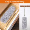 Adjustable Grey Pole Duster with Microfiber Head for Deep Cleaning