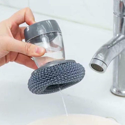 f478921f25bb3a029ba989b27ed1abb6 Soap Liquid Pot Scrubber with Dispenser