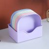 10pcs Plastic Plate Set with Storage Organizer Box