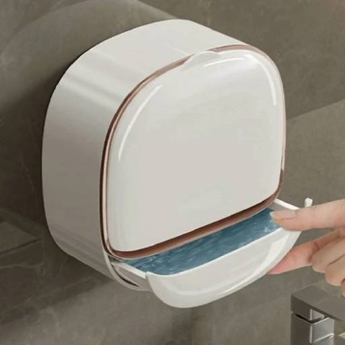 Luxury Soap Holder with Drain Tray | Waterproof Soap Dish for Bathroom