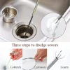 1.6m Sink Drain Cleaning Wire - Flexible Pipe Unblocker Tool