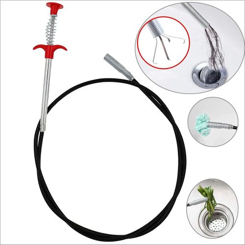 1.6m Sink Drain Cleaning Wire - Flexible Pipe Unblocker Tool