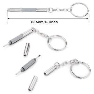 3 in 1 Mini Travel Screwdriver Keychain