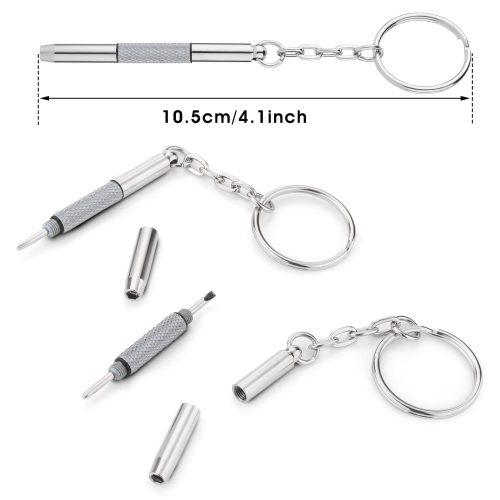 3 in 1 Mini Travel Screwdriver Keychain