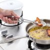Stainless Steel Fry Spoon Oil Strainer Tong for Kitchen