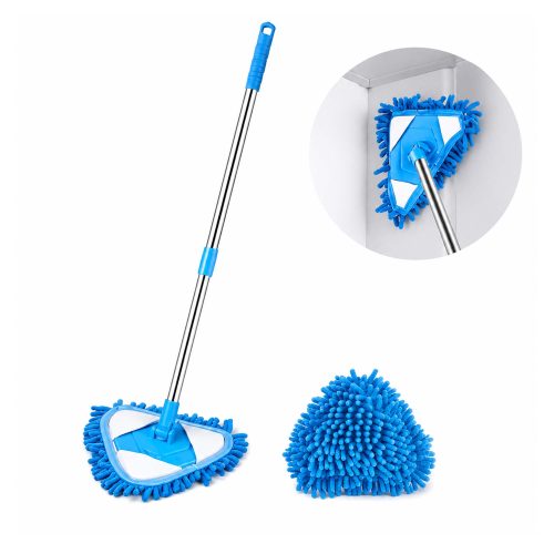 Microfiber Triangle Mop with Extendable Handle for Floor, Wall & Corner Cleaning