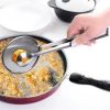 Stainless Steel Fry Spoon Oil Strainer Tong for Kitchen